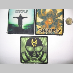 Soulfly  ofsetová nášivka po krajoch obšívaná  cca. 9x9cm  cena za 1ks!!!